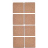 Aesco Kahverengi 8 Adet Yapışkanlı Sandalye, Masa, Koltuk Altı Parke Koruma Keçesi, Kare, 5 cm - Ahşap - Bej - Siyah