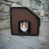 Aesco Kahverengi Dış Mekan Yağmura Dayanıklı Kedi Evi