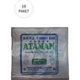 Aesco Kalın Şeffaf Atlet Poşet Orta Boy 27X47 cm 1 kg (10 Paket-Takriben 1,450 Adet)