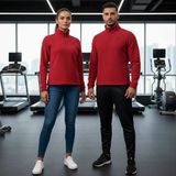 Aesco Kappa Yarım Fermuar Polar - 2XL - Kırmızı