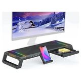 Aesco Katlanabilir Masaüstü Monitör Standı, Rgb Aydınlatmalı