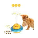 Aesco Kedi Oyuncağı 360° Dönen Ördek Şekilli Interaktif – Atıştırmalık Dispenserli Zeka Geliştirici Kedi Eğitim Oyuncağı – Dayanıklı ve Kolay Temizlenebilir – Kaymaz Tabanlı