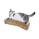 Aesco Kedi Oyuncağı Sarılma Yastığı Uyku Oyuncağı Kedi Otlu 30 cm Peluş (1 Adet) (Kahverengi)