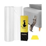 Aesco Kedi Tırmalama Folyosu, Kendinden Yapışkanlı, 5 M x 20 Cm, Kedi Tırmalama Koruması, Kanepe, Çizilmeye Karşı Koruma, Kedi, Mobilya, Kanepe, Kapı, Duvar Için, Çizilmeye Karşı Koruma