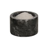 Aesco Kenpool Nero Mermer Baharatlık 6X10 cm Mermer Tuzluk Biberlik Dekoratif Baharatlık Siyah