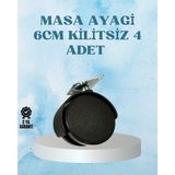 Aesco Kilitsiz Mobilya Tekerleği 6 cm 4 Adet Dayanıklı Tasarım