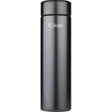 Aesco KT-8633 Akıllı Dijital Termos 480 ml - LED Sıcaklık Göstergeli 304 Paslanmaz Çelik Süzgeçli Çay Kahve Termosu, Sızdırmaz Isı Koruyucu Renkli Isı Dereceli Mat Siyah Seyahat Mug Matarası - 230 ml