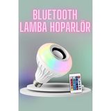 Aesco Kumandalı Rgb LED Işık Bluetooth Hoparlör Ses Lambası Renkli Ampul