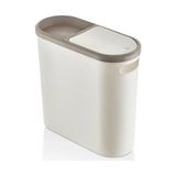 Aesco Kups Çöp Kovası, 10 Lt Kapasiteli, Plastik, Tuvalet Kağıdı Tutuculu, Dar Alana Uyumlu, (Kahve)