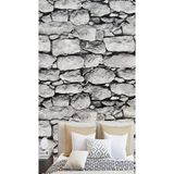 Aesco Kyrotech Taş Duvar Desenli Kendinden Yapışkanlı Folyo (3 Metre-60 Cm), Vinil, Dekor Folyosu, Pvc Çıkartma, Mobilya, Mutfak Dolabı, Granit, Cam, Fayans, Plastik Için Uygun (Gri Taş Duvar Desen)