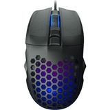 Aesco Lecoo MS107 Kablolu Rgb LED Aydınlatmalı 103 gr Ağırlık Terleme Önleyici Malzeme Delikli Tasarım Optik Sensör 3200DPI 7 Tuşlu Oyuncu Mouse Siyah - Adaçayı