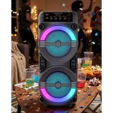 Aesco LED Işıklı Kablosuz Bluetooth Hoparlör USB Tf Kart Destekli