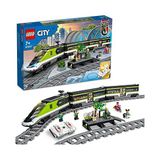 Aesco LEGO City Express Yolcu Treni Seti, Uzaktan Kumandalı Oyuncak, Parlaklığı Ayarlanabilen Farlar, 2 Vagon, 24 Parça Ray ve 6 Minifigür Dahil, Erkek ve Kız Çocuklarına Benzersiz Bir Hediye 60337