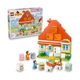 Aesco LEGO Duplo Bluey: Bluey Ailesinin Evi ve Hafıza Oyunu 10459-3 Yaş ve Üzeri Çocuklar Için Interaktif Oyun Içeren Eğitici Oyuncak Yapım Seti, Doğum Günü Hediyesi (83 Parça)