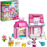 Aesco Lego® Duplo® ǀ Disney Minnie’nin Evi ve Kafe 10942 Çocuklar Için Minnie Fare ve Ördek Daisy ile Bebek Evi Oyuncak Yapım Seti (91 Parça)