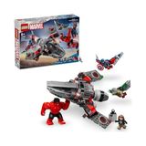 Aesco LEGO | Marvel Kaptan Amerika ile Red Hulk Savaşı 76292 7 Yaş ve Üzeri Süper Kahraman Seven Çocuklar Için Inşa Edilebilen Süper Kahraman Jeti Içeren Yaratıcı Oyuncak Yapım Seti (223 Parça)