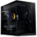 Aesco Lian Li O11 Dynamic Mini V2 Flow Bilgisayar Kasası Siyah | Kompakt Atx Orta Boy Kasa, Iki Bölmeli Tasarım, Temperli Cam ve Modüler Yapı - 5 Fan Önceden Kurulmuş - 130 W