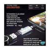 Aesco Lightning To Otg Adapter Lightning iPhone iPad Dişi USB Dönüştürücü Adaptör Gri