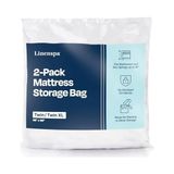 Aesco Linenspa Yatak Saklama Çantası, King Size, Şeffaf Plastik, Taşıma ve Depolama Için, 2'li Paket - Abanoz