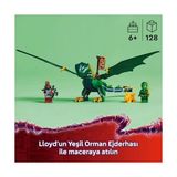 Aesco Lloyd’un Yeşil Orman Ejderhası 71829-6 Yaş ve Üzeri Çocuklar Için 2 Minifigürlü Yaratıcı Oyuncak Yapım Seti, Doğum Günü Hediyesi (128 Parça)
