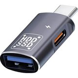 Aesco Lunatic 1650 Type C USB 3.0 Otg Hızlı Şarj Çevirici Dönüştürücü Adaptör PD12W Type-C - USB Otg Adaptör PD12W: Hız ve Çok Yönlülük Bir Arada Yüksek Hızlı Veri Aktarımı ve Şarj Desteği 10GBPS Yüksek Hız - 1-Siyah