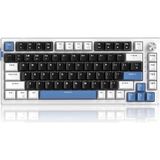 Aesco Magegee SKY81%75 Mekanik Oyuncu Klavyesi, Rgb Aydınlatmalı Custom Creamy – Ses Yalıtımlı, Bluetooth/2.4g/usb-C Bağlantı Seçenekleri, Knob Kontrol, Nkro Desteği (Mecha, Blue Whale Switch)