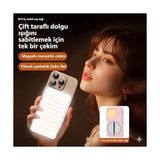 Aesco Manyetik LED Pocket Video Light Magsafe ile Uyumlu 2500-9000K Ayarlanabilir Işık 10W CRI95 1200MAH Type-C Şarjlı Taşınabilir Fotoğraf ve Video Çekim Işığı | N19 - Altın