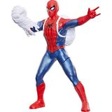 Aesco Marvel Studios Spider-Man: Yepyeni Bir Gün Aksiyon Efektli 15,2 cm Ses Efektli Elektronik Figür, Çocuklar Için Süper Kahraman Oyuncakları ve Figürleri, 4 Yaş ve Üzeri - (DipCamo)Charcoal-White
