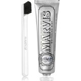 Aesco Marvis Whitening Mint Beyazlatıcı Diş Macunu 85 ml ve White Soft Diş Fırçası - 00-Siyah - Beyaz