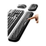 Aesco Masaüstü Kol Dayama Padi Ergonomik Klavye ve Mouse Için Bilek Destek Seti Bilek Yastığı - Ahşap
