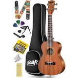 Aesco Maun Tenör Ukulele Seti - Softcase, Capo ve Aksesuarlarla Birlikte