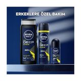 Aesco Men Erkek Roll-On Deodorant Deep Extreme 50ML, 72 Saat Anti-Perspirant Ter Koruma, Yeni Enerji