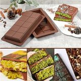 Aesco Meşhur Dubai Çikolatası Kalıbı Silikon - Büyük Tablet Çikolata Mum Kek Kalıbı Pasta Kalıbı