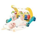Aesco Mey Ithalat® BIB6015 -Piyanolu 2 In 1 Bebek Yürüteci ve Tavşan Desenli Mavi Oyun Halısı