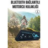 Aesco Mey Ithalat® Interkom Intercom Kask Kulaklık BT22 Bluetooth Motosiklet Kulaklık 5.0 Bluetooth