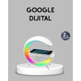 Aesco Mey Ithalat® Kablosuz Şarjlı Bluetooth Hoparlör ve Gece Lambası – Nfc, Fm Radyo, Rgb Işık