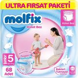 Aesco Mey Ithalat® Külot Bez Ultra Fırsat Paketi 5 Beden 12-17 kg 68 Adet