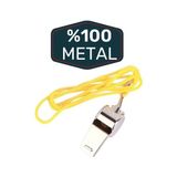 Aesco Mey Ithalat® Metal Ipli Ikaz Düdüğü 24 Adet