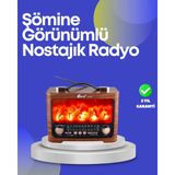 Aesco Mey Ithalat® Taşınabilir Kamp Hoparlörü – Solar Şarjlı, Şömine Efektli, 7W Güçlü Ses