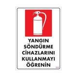 Aesco Mey Ithalat® Yangın Söndürme Tüpü Uyarı Levhası 25X35 KOD:859