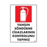Aesco Mey Ithalat® Yangın Söndürme Tüpü Uyarı Levhası 25X35 KOD:860