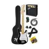 Aesco Midex CEG-30WB 4-6 Yaş Çocuklar Için Amfili Full 1/4 30 Inç Elektro Gitar Seti White Black