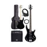Aesco Midex MBG-400BK-20AMP 4 Telli Bas Gitar ve 20W Amfi Gigbag Kulaklık Full Set