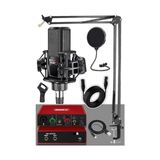 Aesco Midex MX2020-GLX-500 Pro Midex Ses Kartı ve Condenser Mikrofon Stand Filtre Set