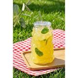 Aesco Mien Üzüm Desen Bubble Borosilikat Cam Pipetli Bardak 1 Litre - 00-Siyah - Beyaz