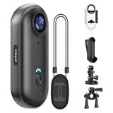 Aesco Mini 4K Wıfı Aksiyon Kamerası Vücut Kamerası Giyilebilir Video Kaydedici Hafıza Kartı Dahil