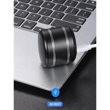 Aesco Mini Alüminyum Tws Kablosuz Bluetooth Hoparlör – Yuvarlak Metal Tasarım, Yüksek Bas ve Taşınabilir Özellikler ( Lisinya )