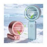 Aesco Mini El Fanı | 3 Hız Modu, 90° Ayarlanabilir, Boyun Askılı, 15 cm Kompakt Taşınabilir Fan, USB Şarjlı, Seyahat, Ofis ve Günlük, Serinletici Etki, YM88265 (Yeşil)