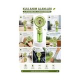 Aesco Mini El Tipi Fan Su Buharlı Serinletici Fan, USB Type-C Şarjlı, 3 Kademeli Hız Ayarlı, Taşınabilir Elektrikli Fan, Nemlendirici Püskürtmeli Portatif Fan, Ofis, Seyahat, Araç ve Günlük Kullanım Için