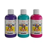 Aesco Mor, Fuşya, Turkuaz Parmak Boyası 3'lü Set 3X250 gr